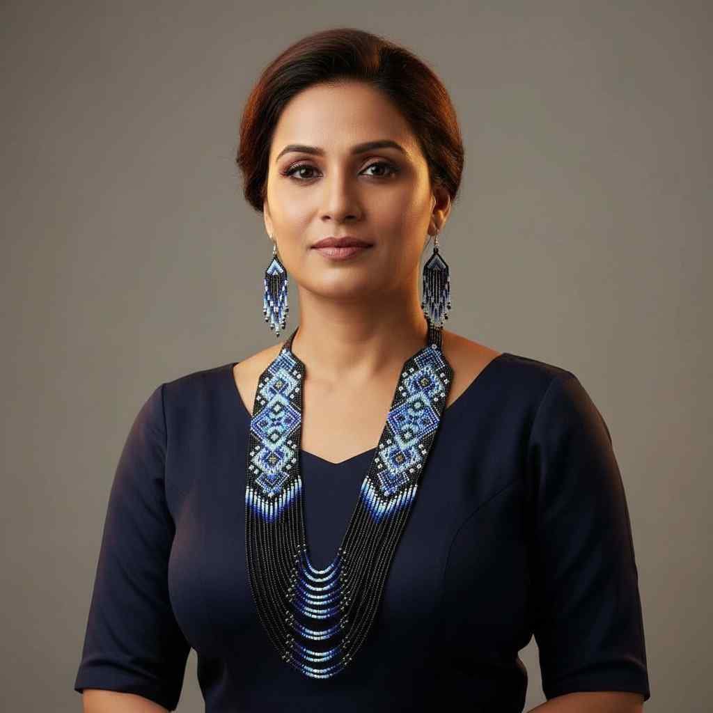 bead jewellery floral beadloom geometric design jewellery partywear jewellery buddha necklace office wear formal wear