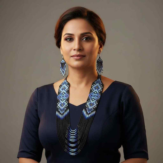 bead jewellery floral beadloom geometric design jewellery partywear jewellery buddha necklace office wear formal wear