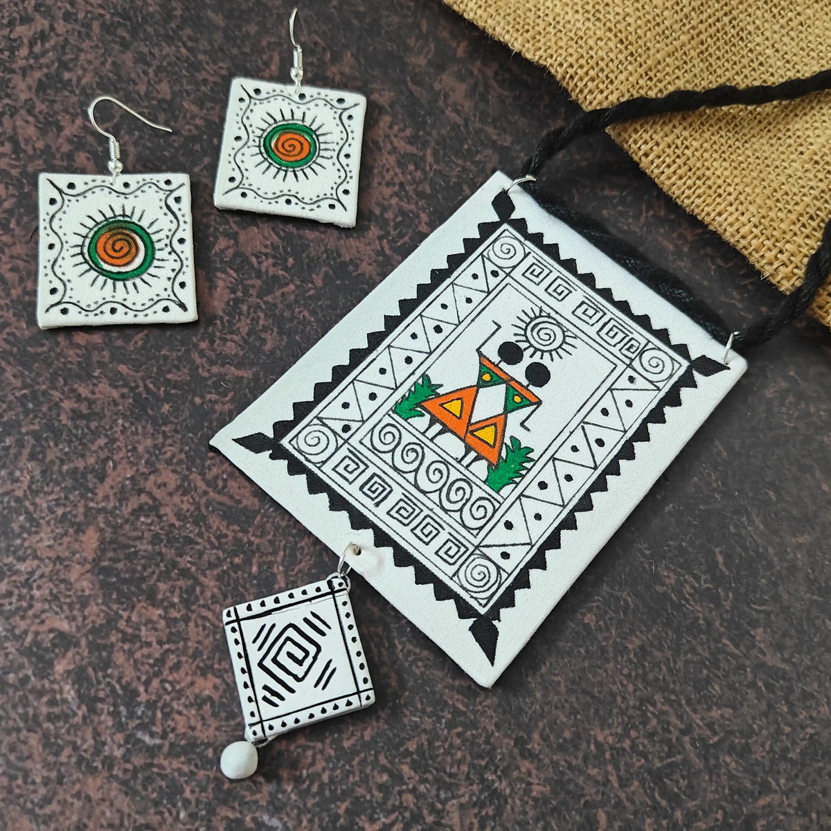Shilpika fabric necklace set