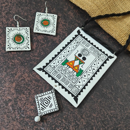 Shilpika fabric necklace set