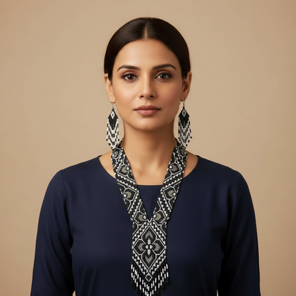 bead jewellery floral beadloom geometric design jewellery partywear jewellery buddha necklace office wear formal wear