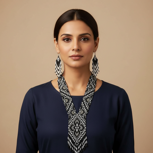 bead jewellery floral beadloom geometric design jewellery partywear jewellery buddha necklace office wear formal wear