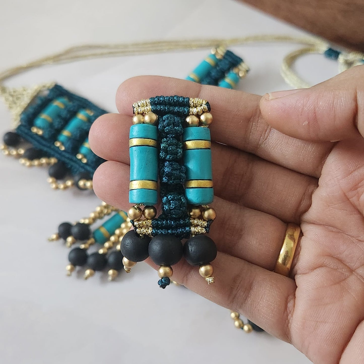 Spanda macrame necklace set