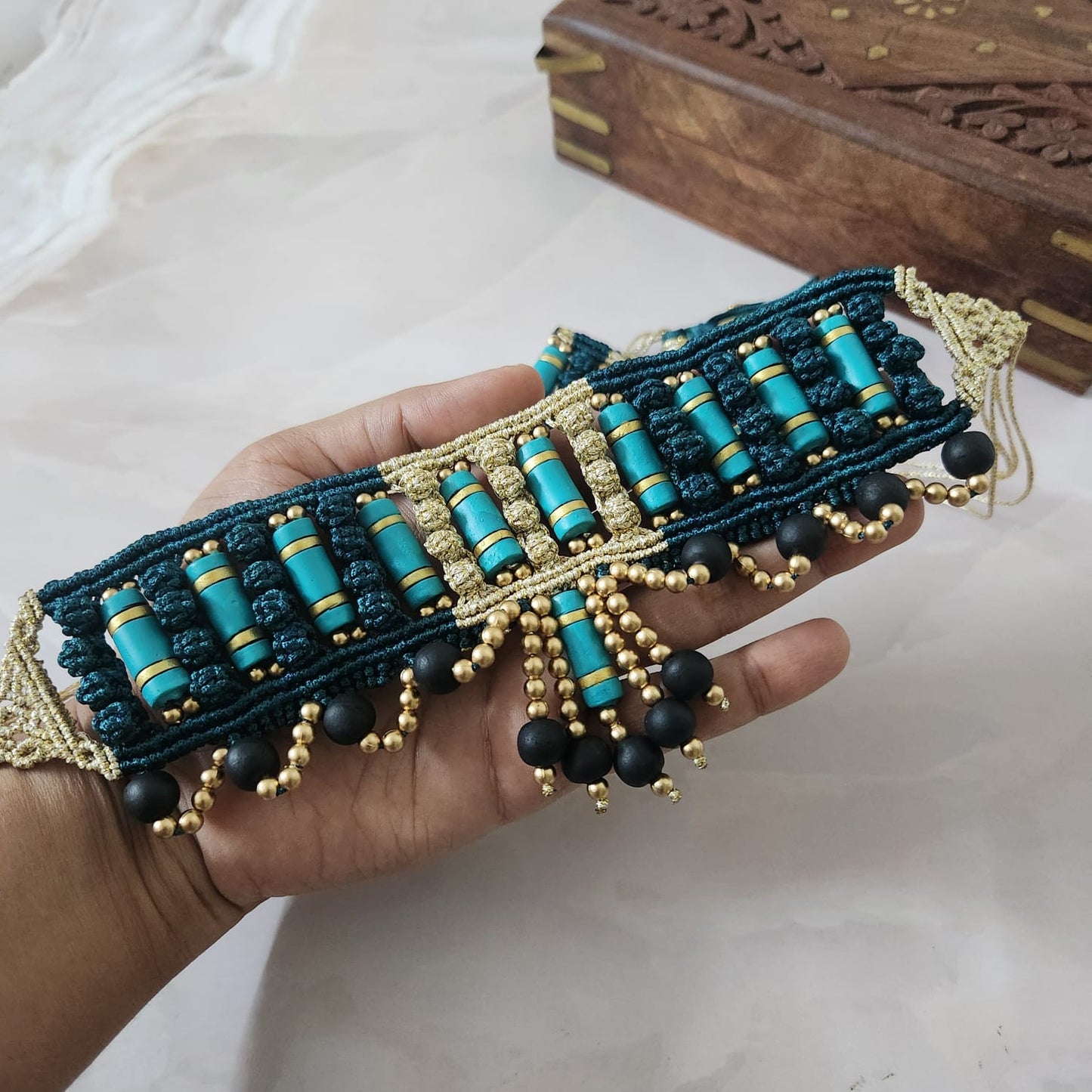 Spanda macrame necklace set