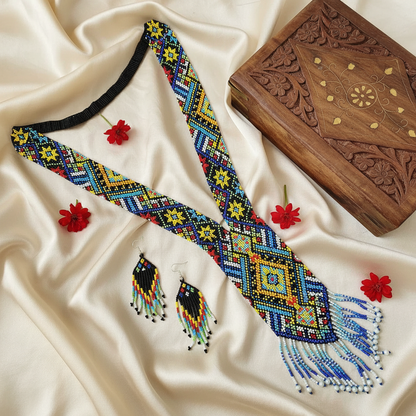 Spatika beadloom necklace set