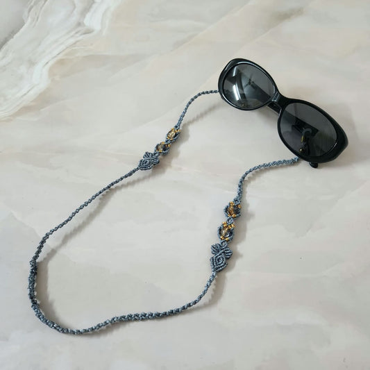 Spurthi grey macrame spectacle chain