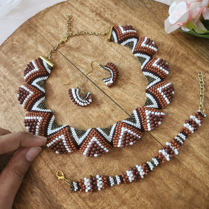 bead jewellery party necklace floral geometric jewellery for collar outfits U neck outfits 