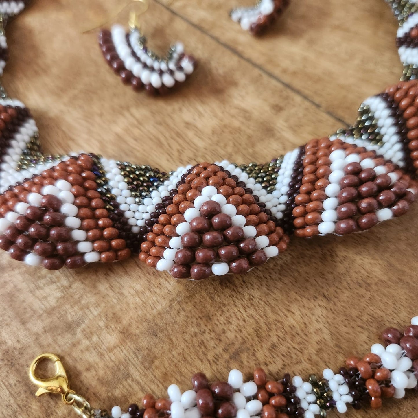 bead jewellery party necklace floral geometric jewellery for collar outfits U neck outfits 