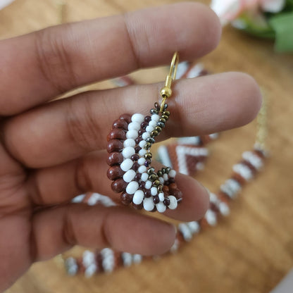 bead jewellery party necklace floral geometric jewellery for collar outfits U neck outfits 