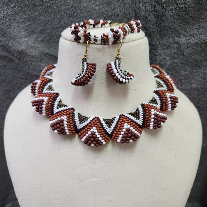 bead jewellery party necklace floral geometric jewellery for collar outfits U neck outfits 