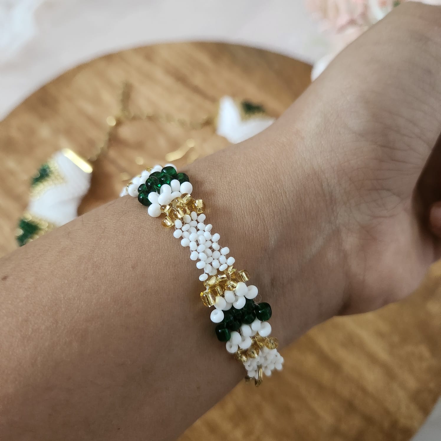 bead jewellery party necklace floral geometric jewellery for collar outfits U neck outfits 