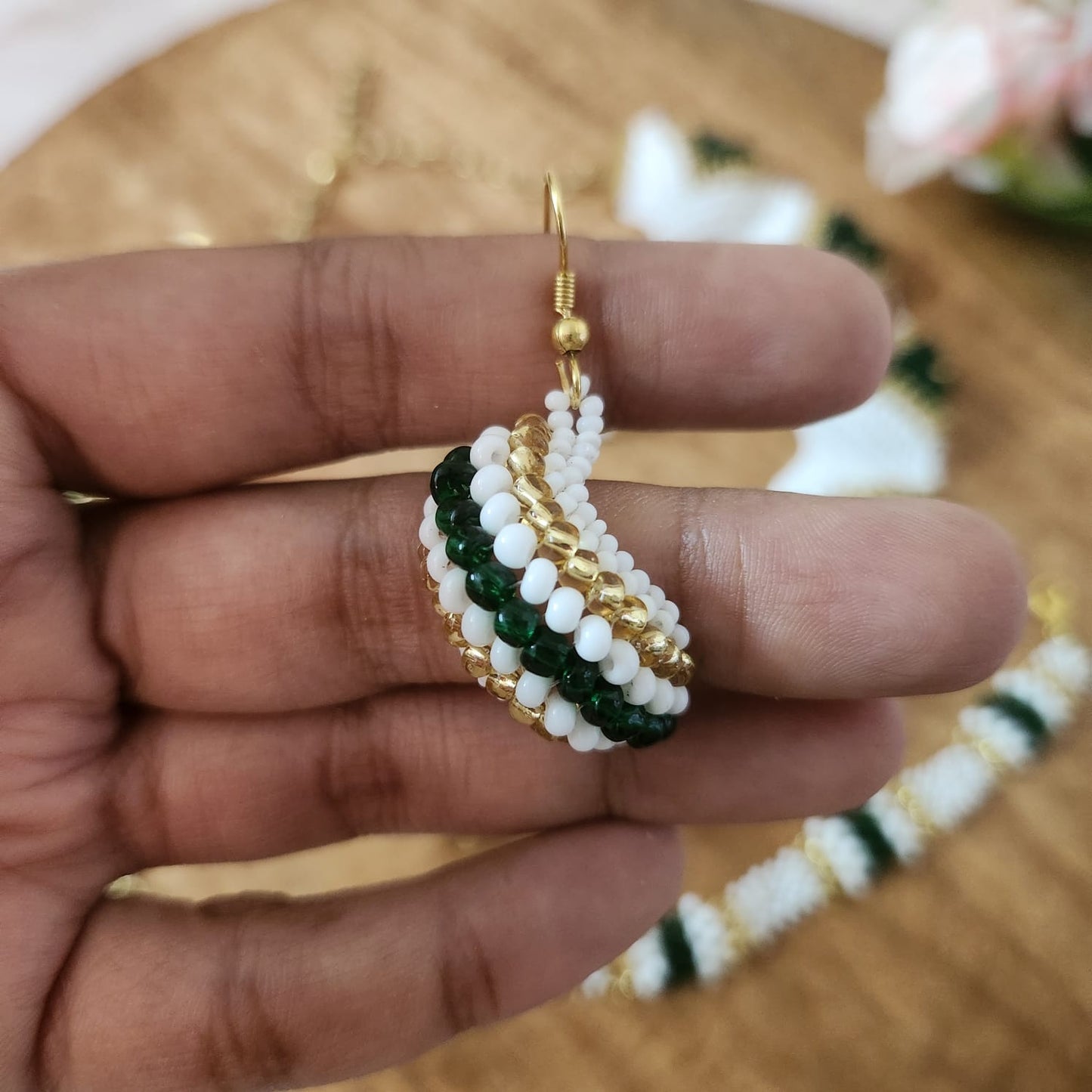 bead jewellery party necklace floral geometric jewellery for collar outfits U neck outfits 