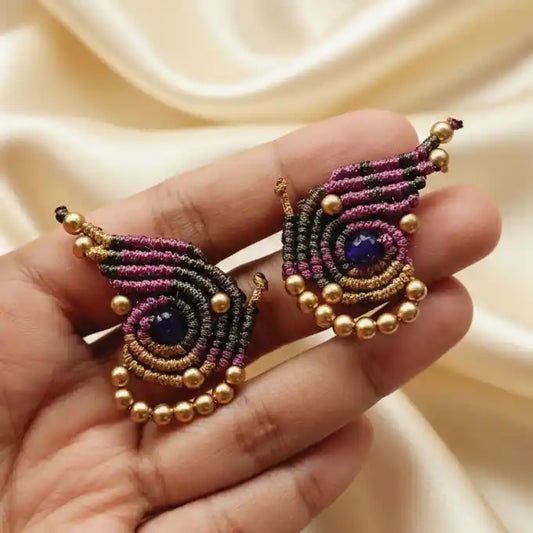 Thithli macrame earrings