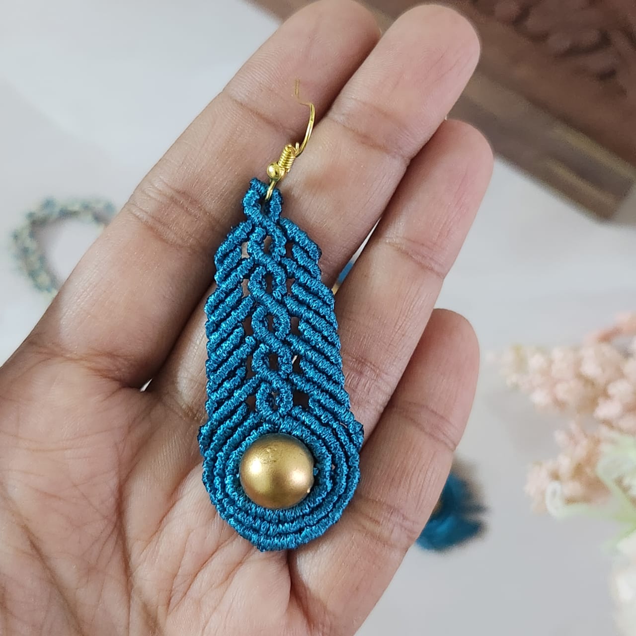 peacock feather necklace set earrings and pendant for office wear daily wear jewellery 