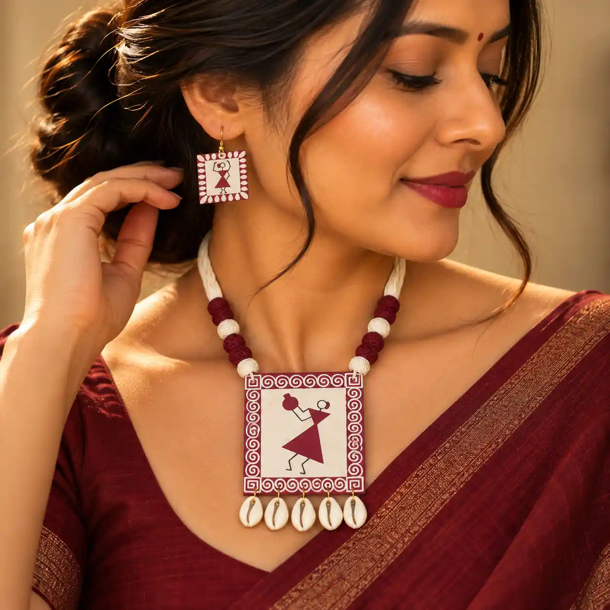 Udaya fabric necklace set