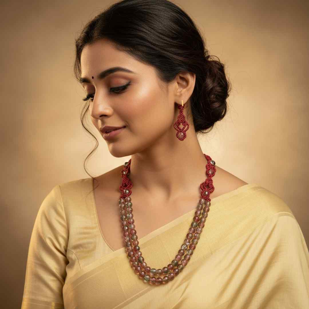 Sabitha macrame necklace set