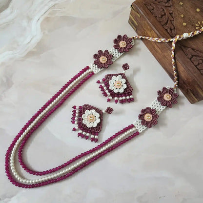 Vadana macrame necklace set