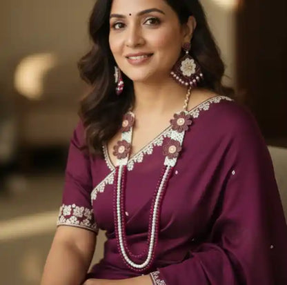 Vadana macrame necklace set
