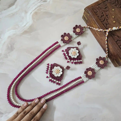 Vadana macrame necklace set