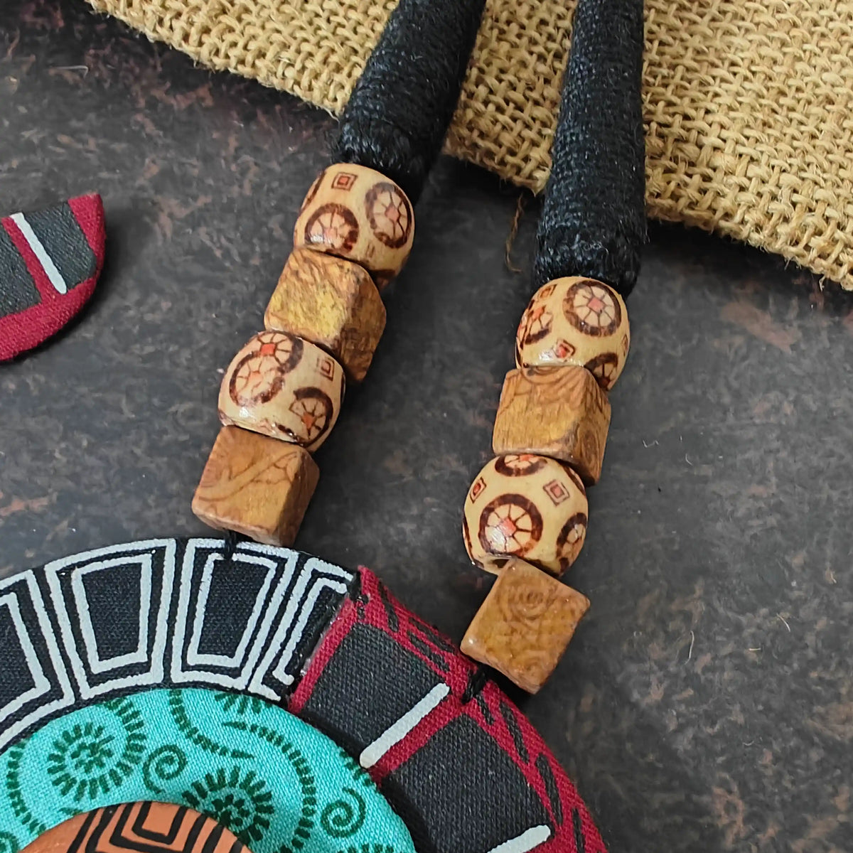 Vasudha fabric necklace set