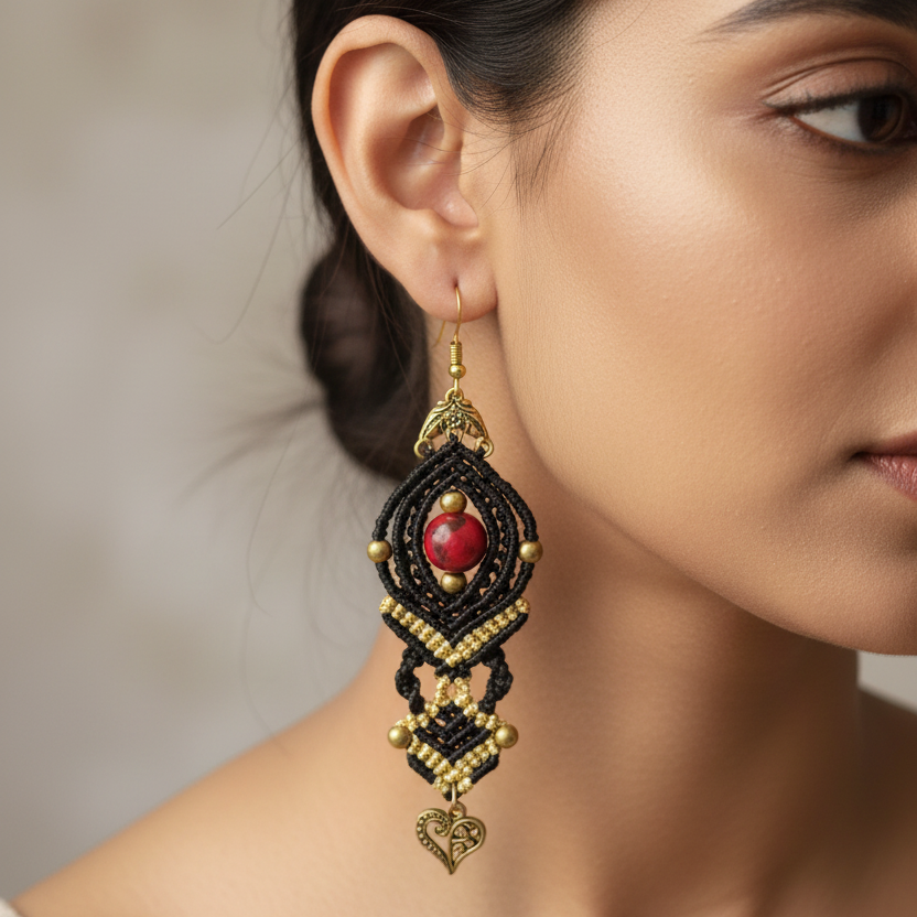 Shwedh Macrame Earrings