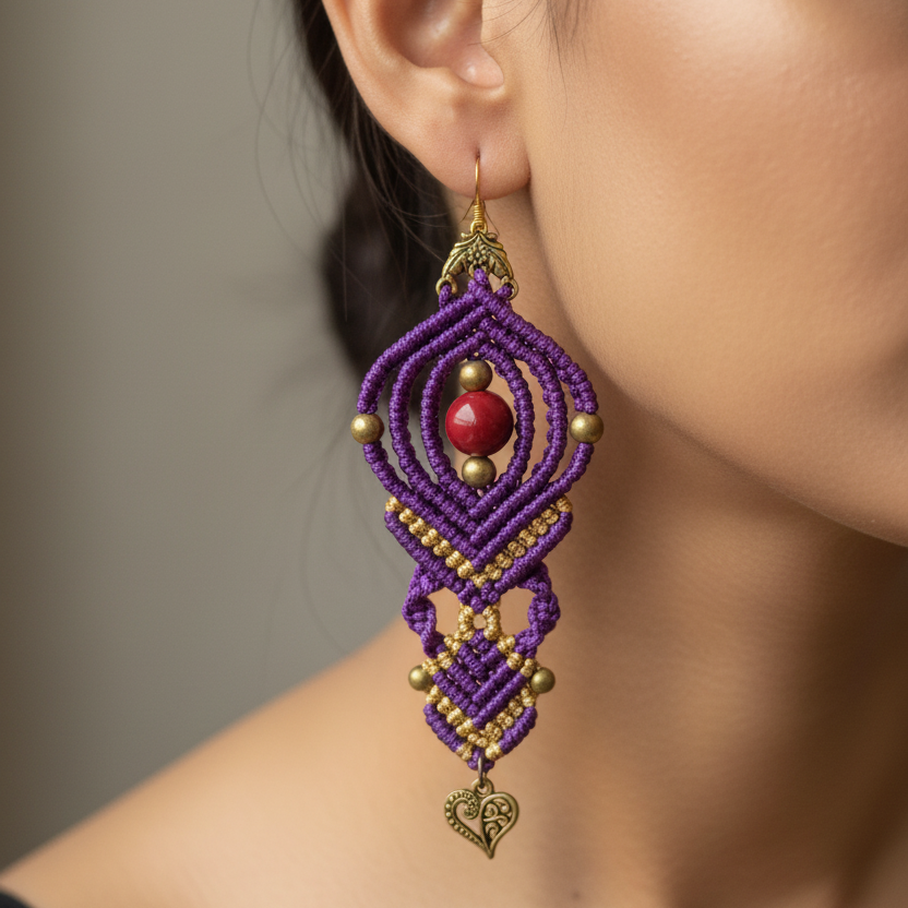 Shwedh Macrame Earrings