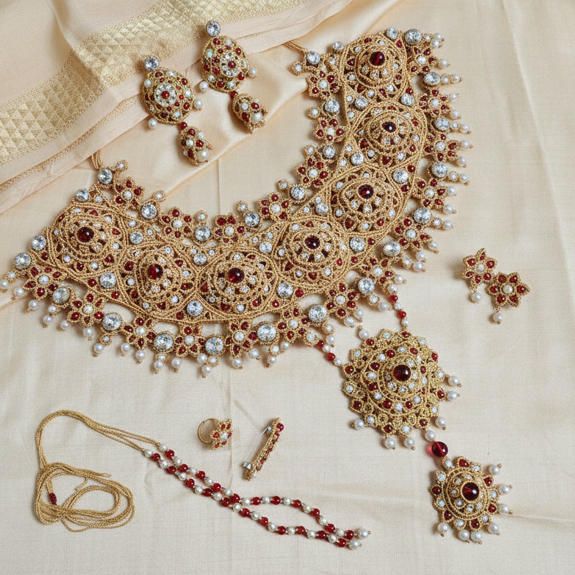 Jodha macrame necklace set