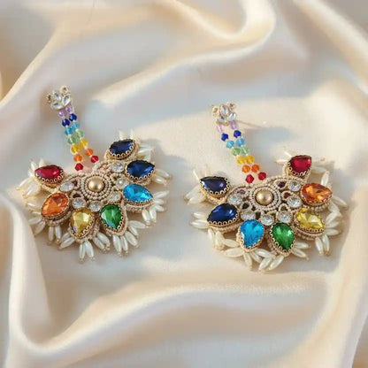 Champaga macrame earrings
