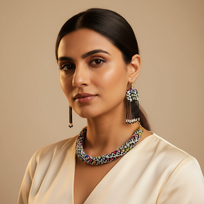 Vilasini collar beadloom necklace set