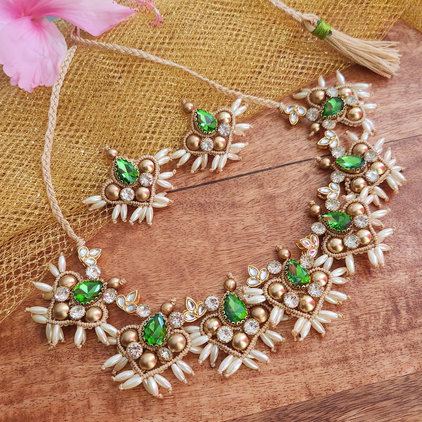 stone necklace macrame necklace set pearl necklace gold necklace bead necklace ethnic necklace