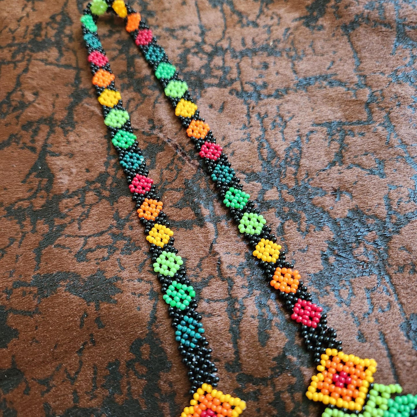 bead necklace flower necklace 3D necklace leaf green leaves haldi necklace set flower earrings yellow necklace