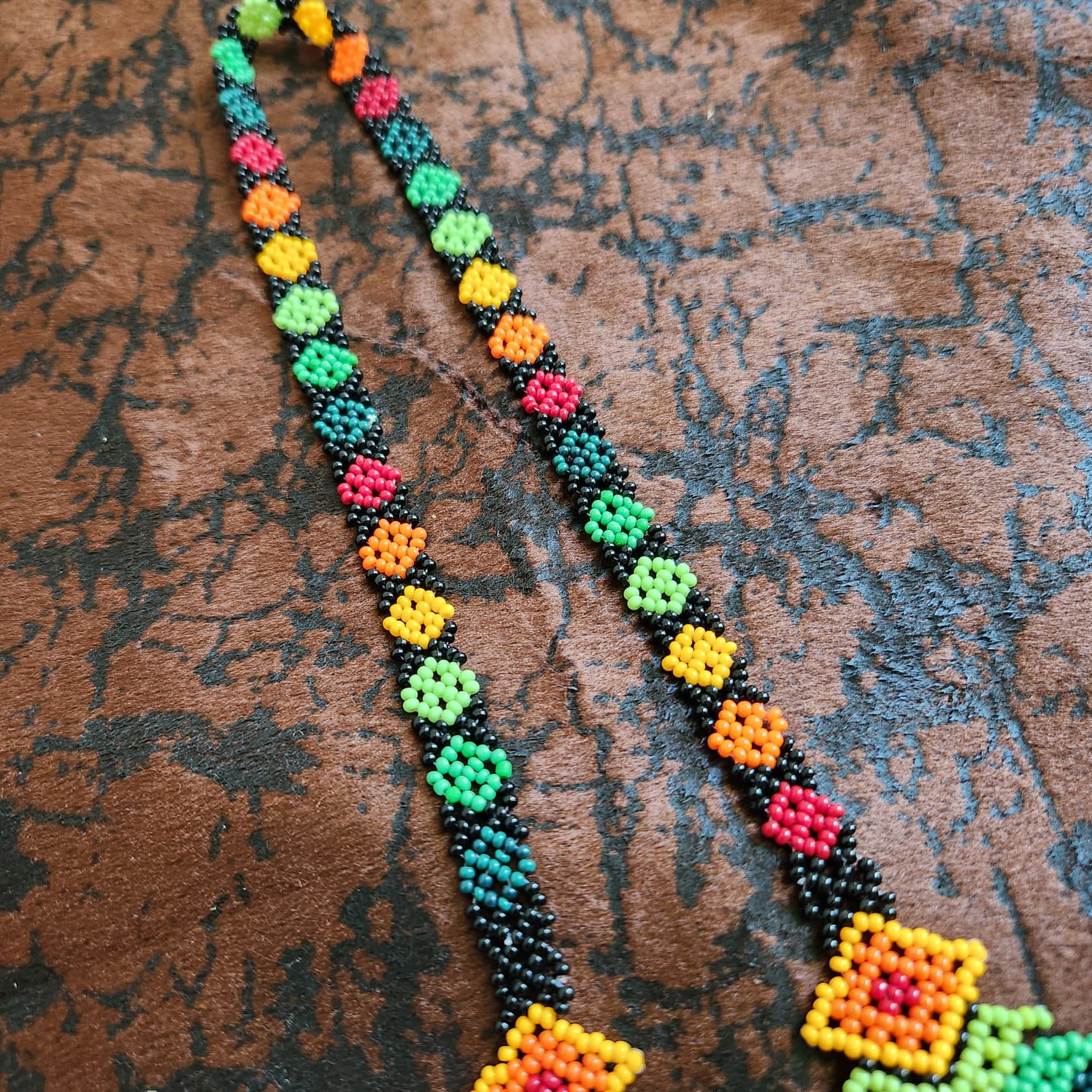 bead necklace flower necklace 3D necklace leaf green leaves haldi necklace set flower earrings yellow necklace