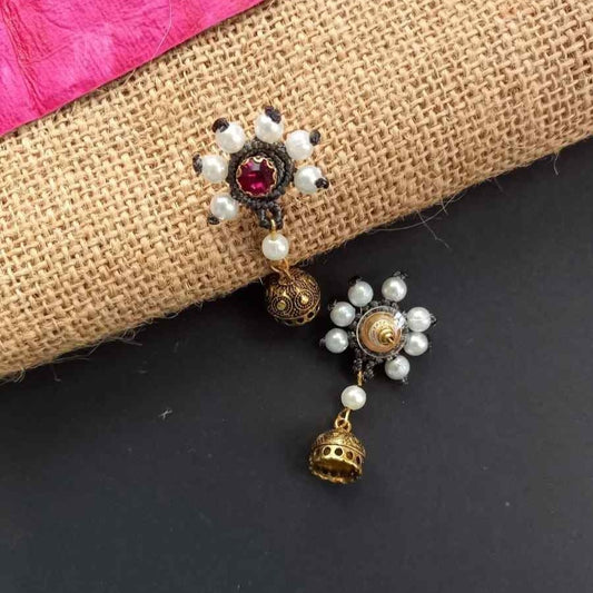 Manikarnika macrame jhumki earrings