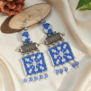 Mallika blue cavandoli dangler earrings