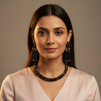 Ankana collar beadloom necklace set