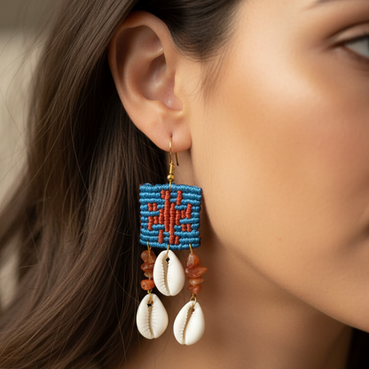 Surya cavandoli cowrie shell earrings