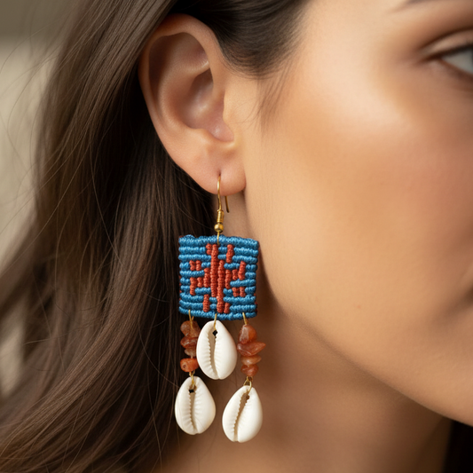 Surya cavandoli cowrie shell earrings