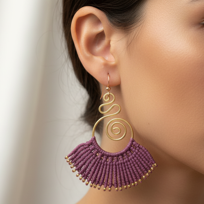 Sarpini purple earrings