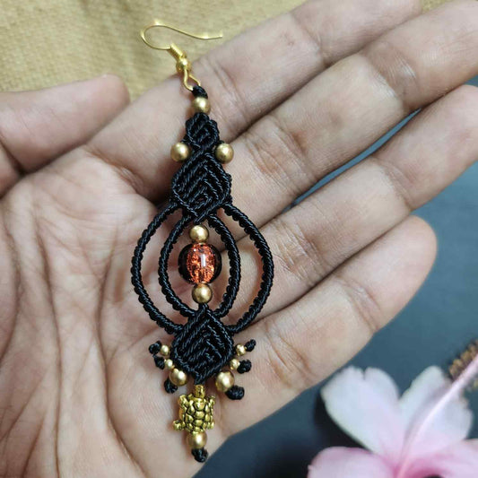 long dangler earrings party wear gold bead earrings daily wear earrings