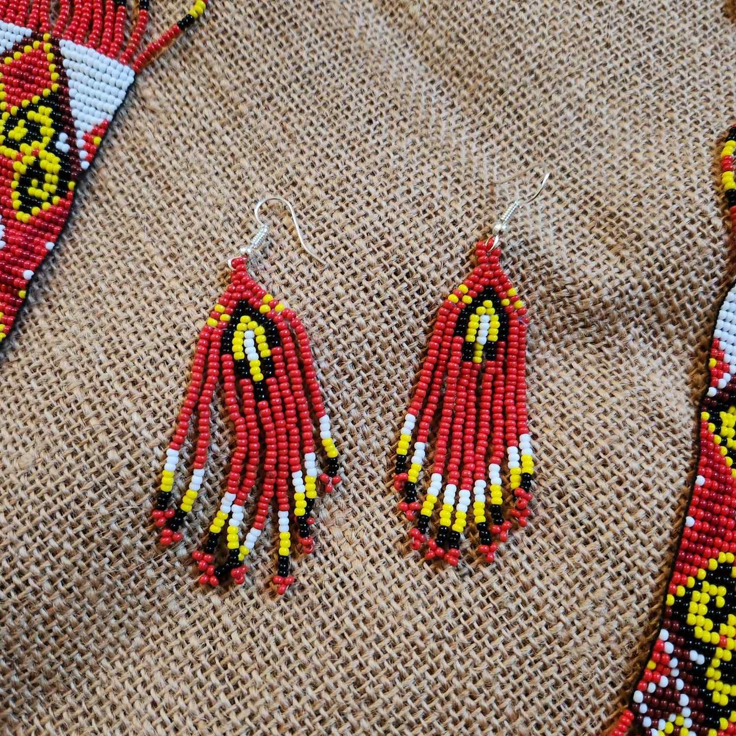 statement bead necklace partywear necklace multi colour necklace for sangeet wedding jewellery floral set bead earrings