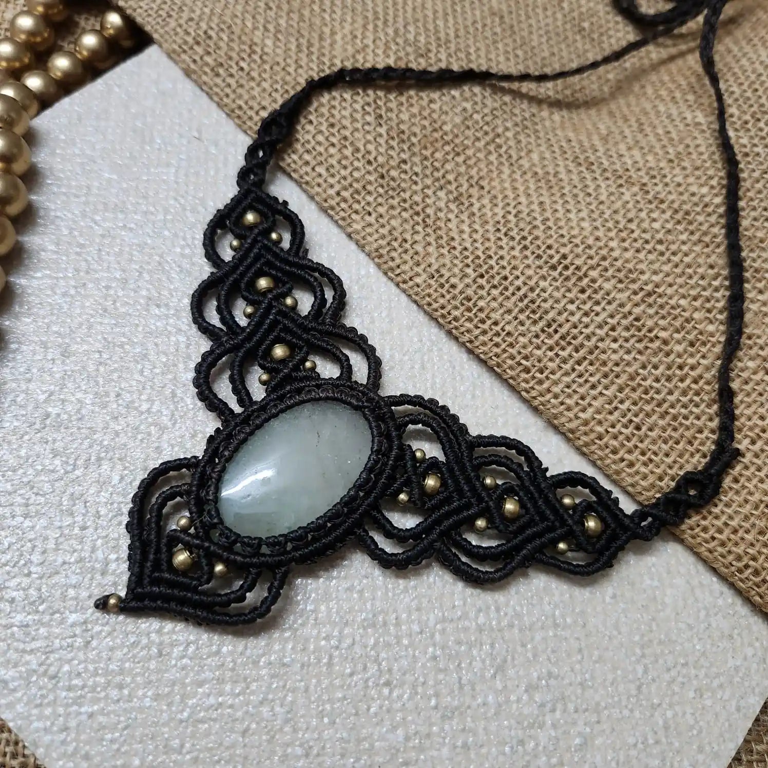 stone necklace formal necklace office-wear necklace with saree with salwar with kurti green stone casual daily wear jewellery