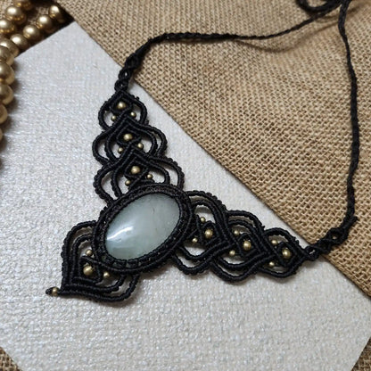 stone necklace formal necklace office-wear necklace with saree with salwar with kurti green stone casual daily wear jewellery