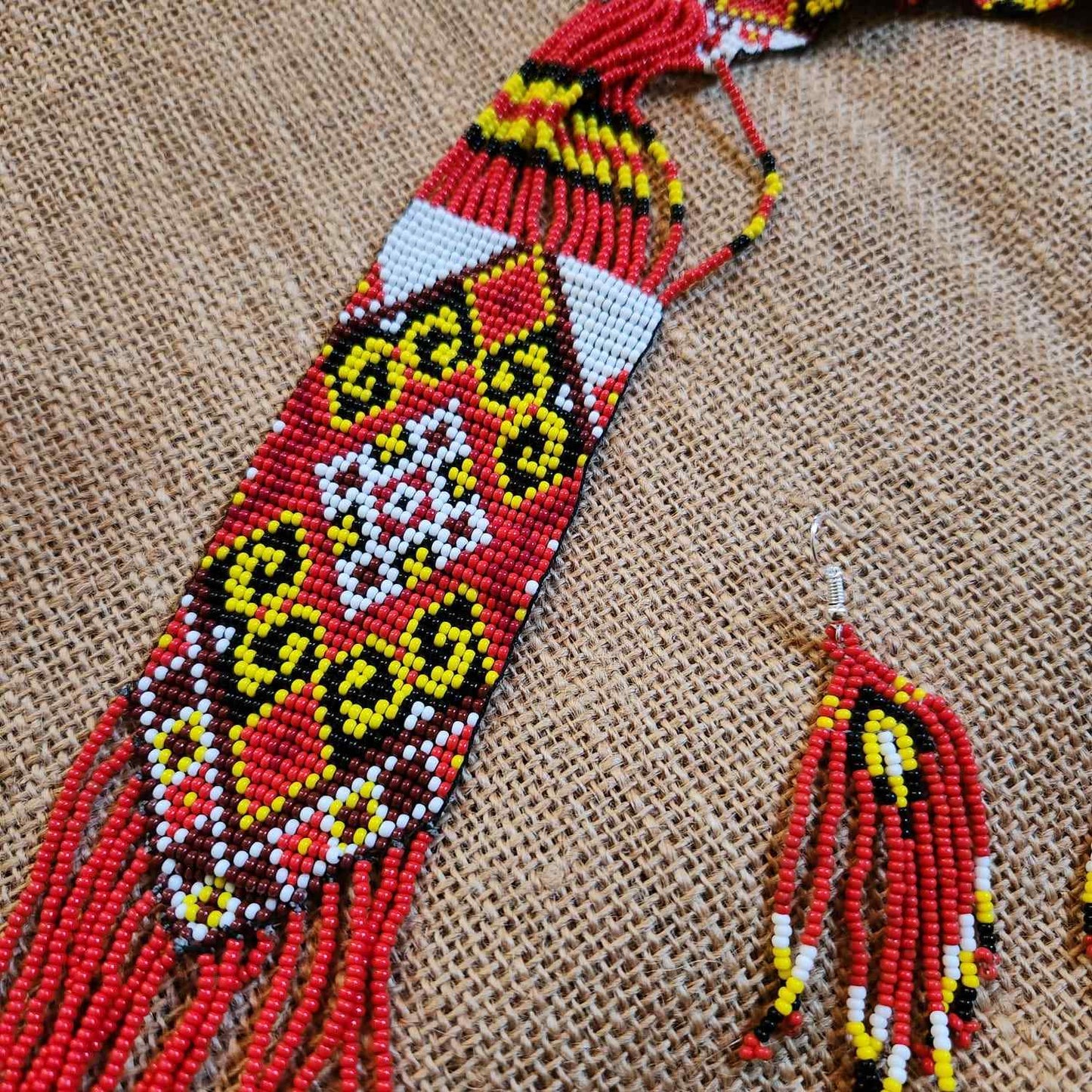 statement bead necklace partywear necklace multi colour necklace for sangeet wedding jewellery floral set bead earrings