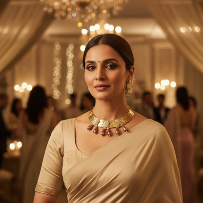 Masti hasli macrame statement necklace