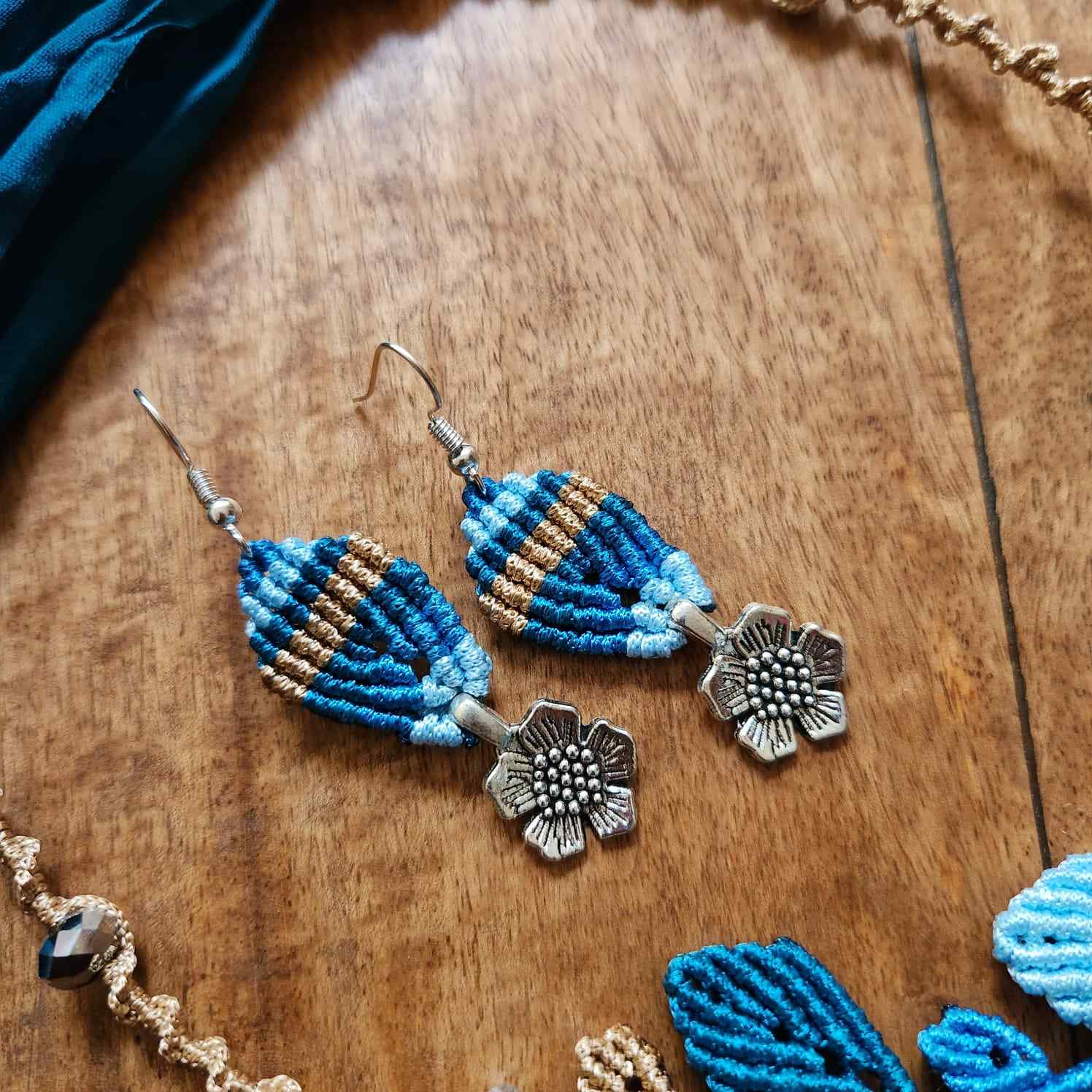 flower and leaves statement necklace and earrings set for women leaf necklace leaf earrings floral necklace haldi necklace