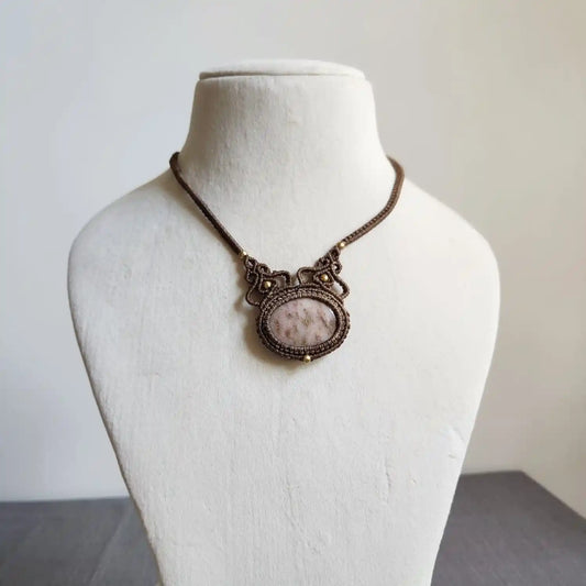 brown stone necklace office wear necklace small necklace delicate jewellery brown necklace onyx