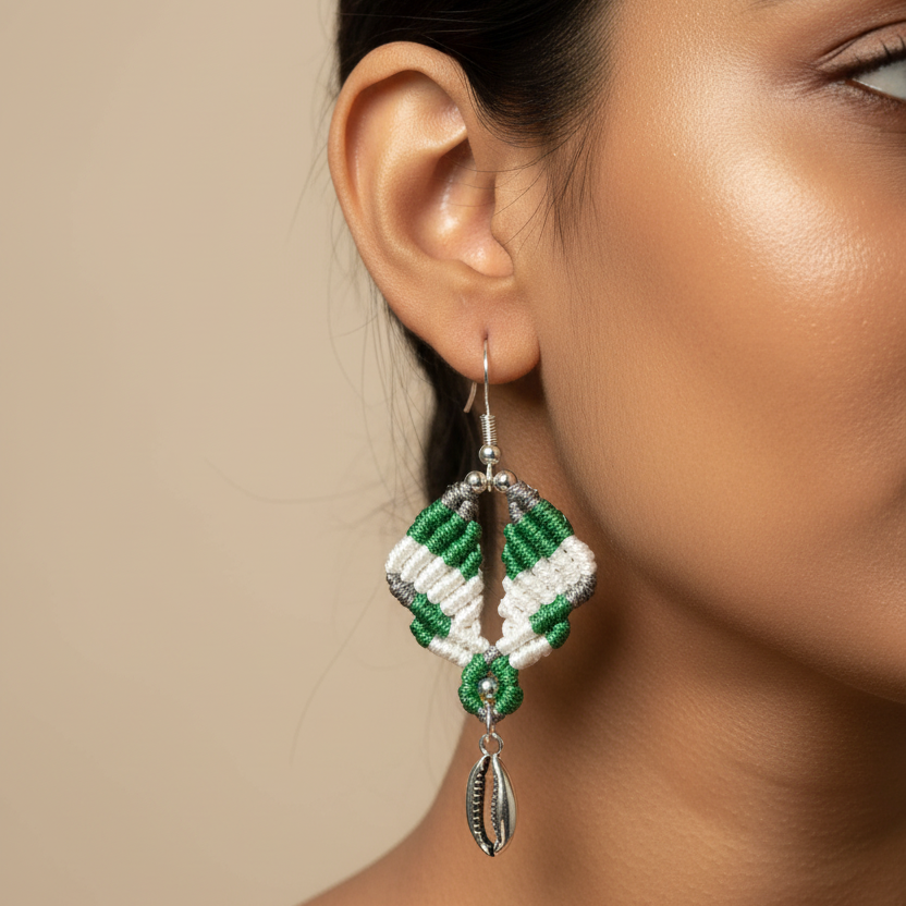 Vargah macrame dangler earrings