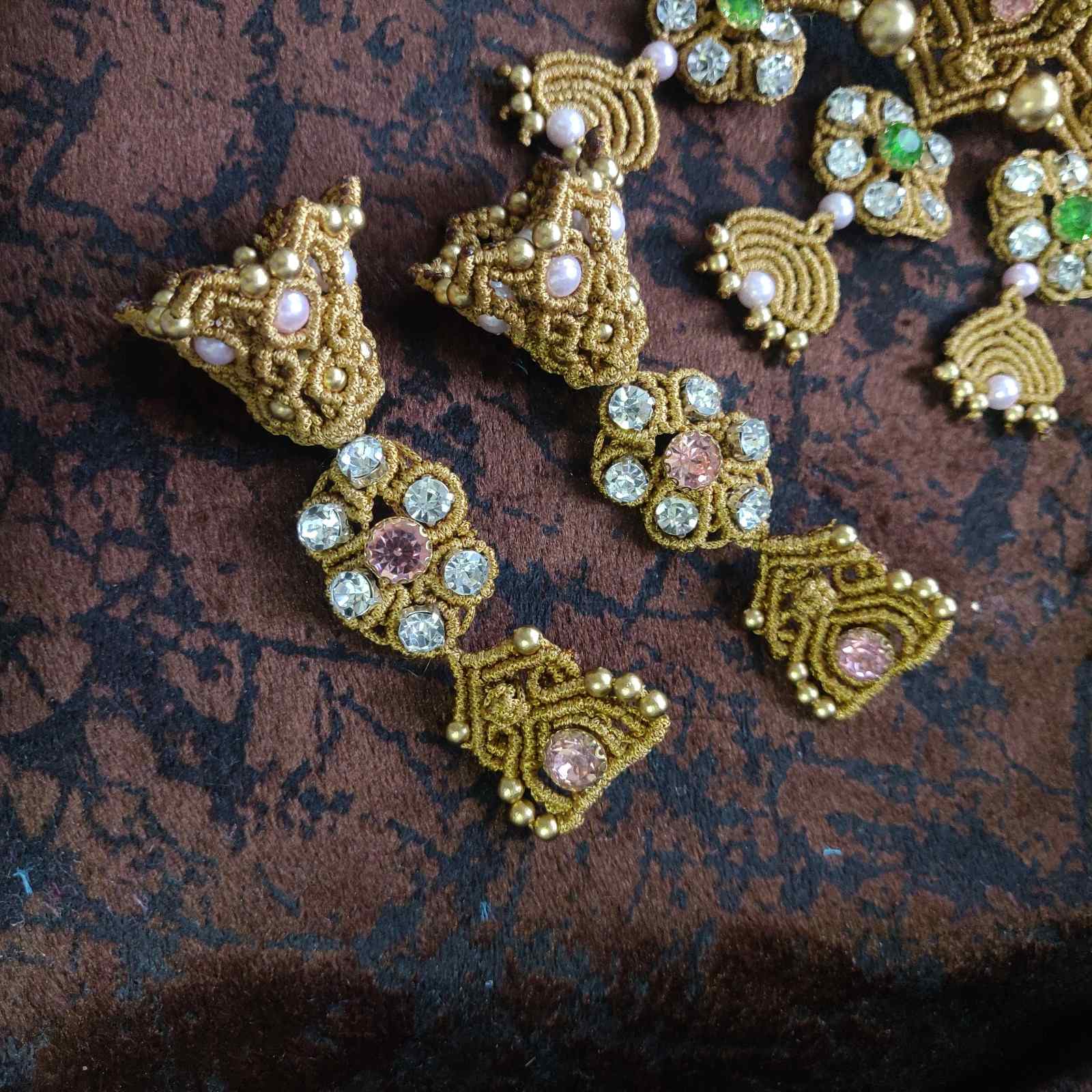 jhumka earrings long earrings jhumki earrings handmade flower earrings macrame earrings bridal wedding jewellery