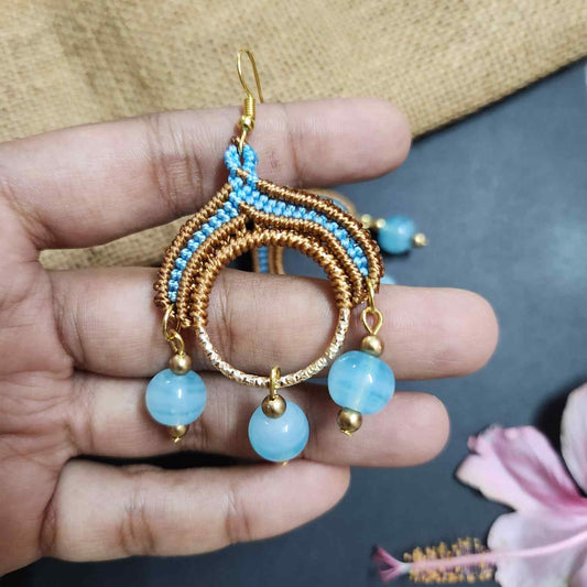 long dangler earrings party wear turquoise bead earrings daily wear earrings