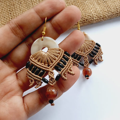 Shringara micromacrame dangler earrings